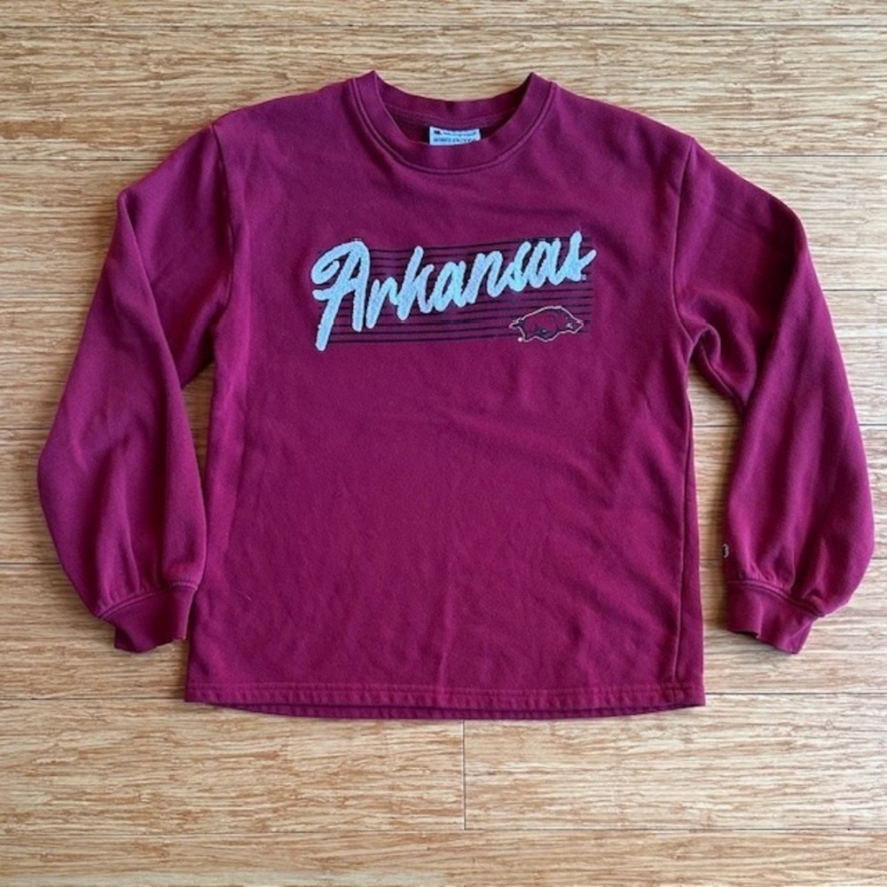 Arkansas Hogs Champion Red Crewneck Sweatshirt Pullover Women's Small